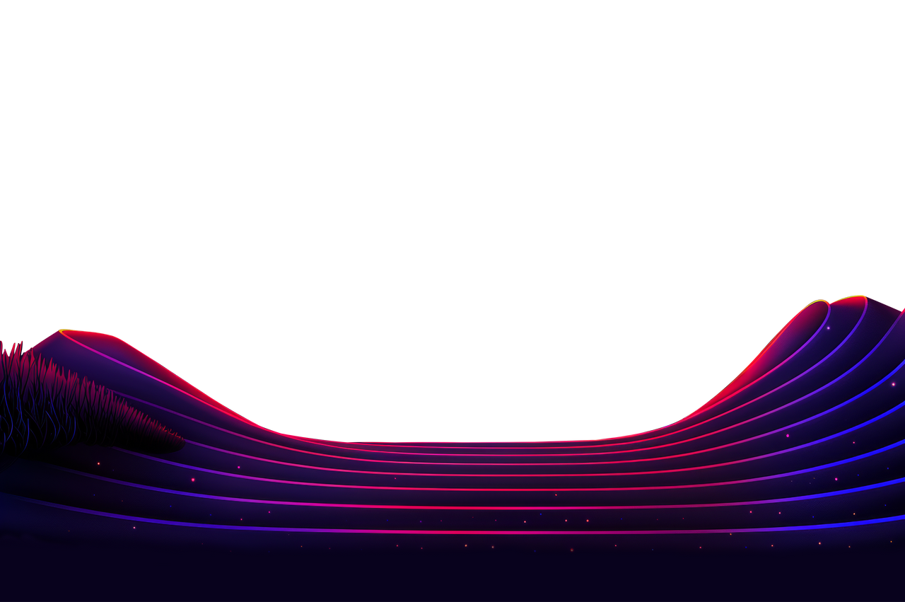 Futuro digital con escenarios creativos para agencia de marketing digital Fondo ilustrado con ondas futuristas usado en marketing digital