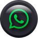 Ícono redondo de WhatsApp Ícono redondo negro y verde de WhatsApp usado como botón flotante de contacto