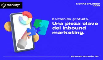 Contenido gratuito: una pieza clave del inbound marketing Ilustración móvil con pieza de rompecabezas representando inbound marketing