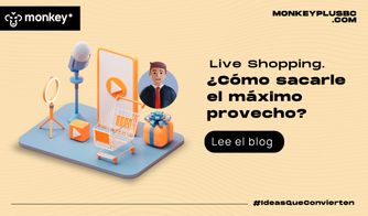 Live Shopping: cómo sacarle el máximo provecho Ilustración 3D con carrito de compras, micrófono y elementos de transmisión en vivo