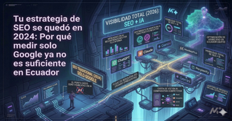 Triple Corona SEO 2026 Ecuador. Gráfico de la Triple Corona del SEO 2026: Integración de Google (SEO), Perplexity (GEO) y ChatGPT (AEO) para el mercado de Ecuador - Monkey Plus.
